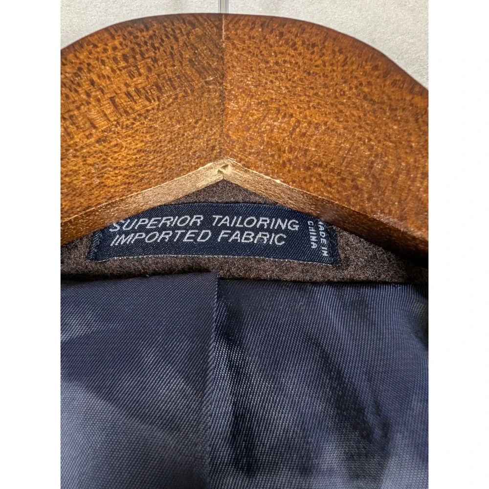 Nautica Mens 40R Brown Felted Two Button Blazer Sport Coat Jacket